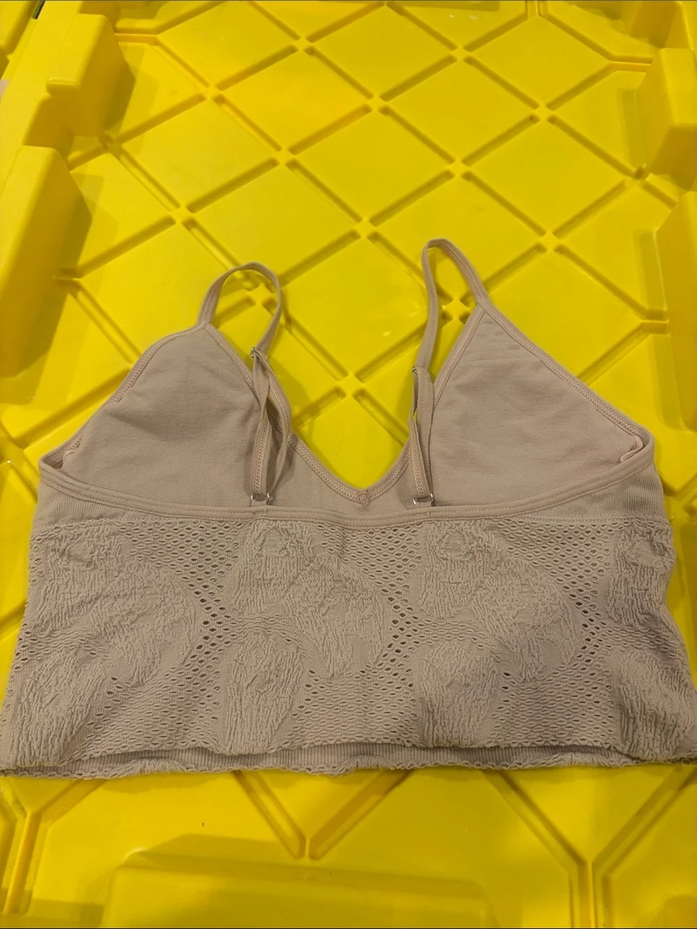 Free People Textured Bralette — Light Taupe